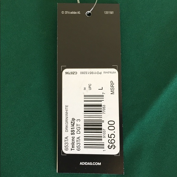 Adidas 1/4 Zip Golf Tennis Shirt Mens Sz Large - Picture 7 of 7